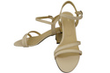 Damenschuhe Beige Naturleder 197 Sandalen, die den Fuß sinnlich enthüllen ElitaBut