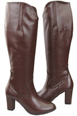 Stilvolle Damen Schokolade Stiletto Stiefel Naturleder 211 ElitaBut
