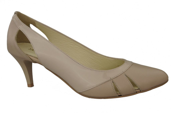 Damenschuhe Cappuccino-Pumps, Naturleder 995 ElitaBut