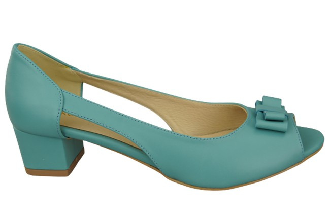Damenschuhe Türkis Sandalen Naturleder 145 ElitaBut