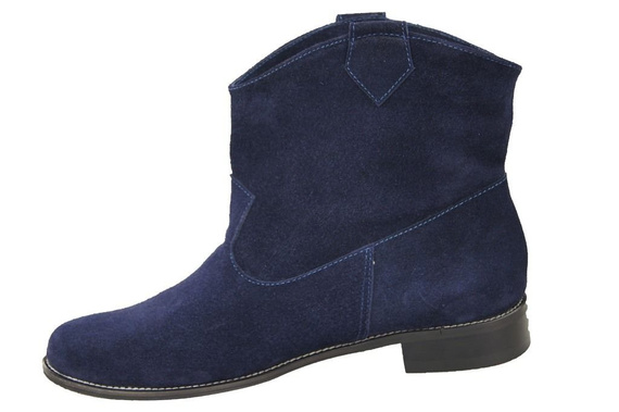 Schuhe Damen-Stiefeletten Frühling / Herbst, natürliches Veloursleder, Marineblau 132 L ElitaBut