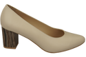 Damenschuhe Beige Pumps Naturleder mit Zierabsatz 157 ElitaBut