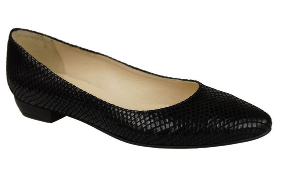 Damenschuhe Pumps, Naturleder, Schuppenmotiv, Schwarz 928 ElitaBut