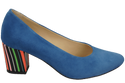 Damenschuhe Pumps Blau Natürliches Wildleder Dekorativer Absatz 158 von ElitaBut