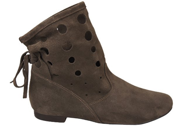 Schuhe Damen-Stiefeletten, natürliches Veloursleder, Braun 160 ElitaBut
