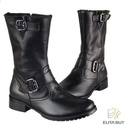 Damenstiefel, Naturleder, Schwarz 743 ElitaBut