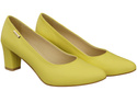 Klassische Glatt Damen Zitrone Naturleder Schuhe 213 ElitaBut