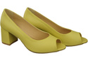 Damenschuhe PEEP TOE Lemon Pumps Naturleder mit beschichtetem Absatz 192 ElitaBut