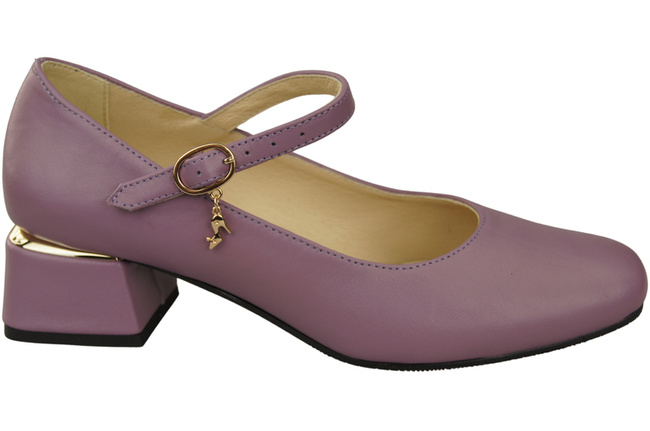 Damenschuhe Lilienfarben Riemchenpumps Naturleder 202 ElitaBut