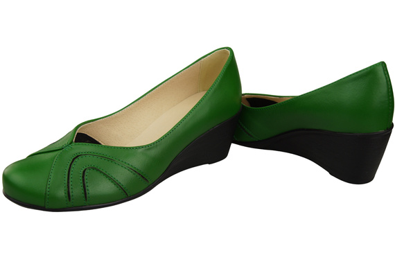 Damen Schwarz Naturleder Gestiefelte Grün 828 ElitaBut