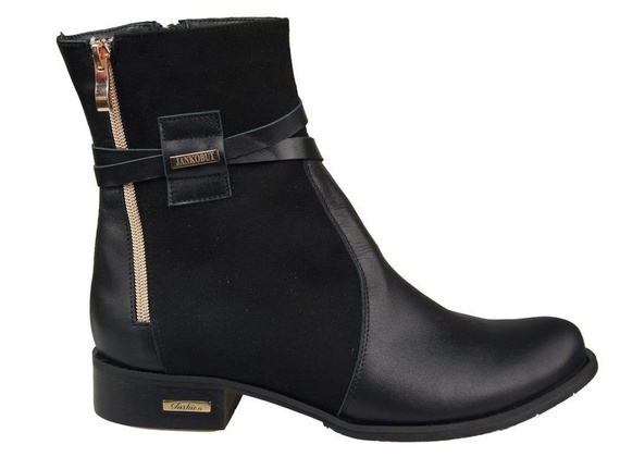 Damenschuhe Stiefel, Naturleder, Schwarz 885 ElitaBut