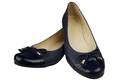 Damen-Ballerinas, Naturleder, Marineblau 895 ElitaBut