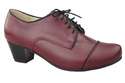 Schuhe Damenschuhe, Schnürschuhe, Naturleder, Burgund 956 ElitaBut