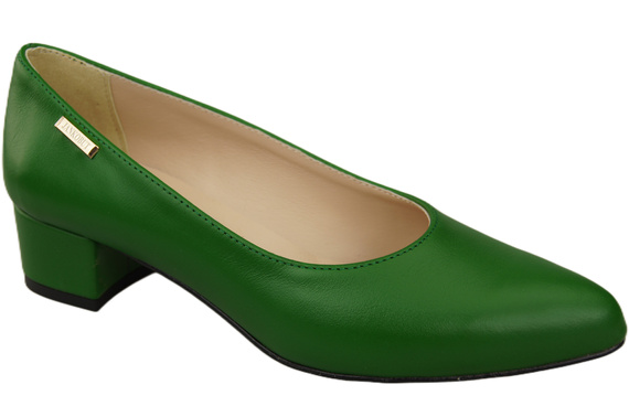 Damen Pumps Grün mit niedrigem Absatz zeitlose Eleganz und Komfort 220 ElitaBut