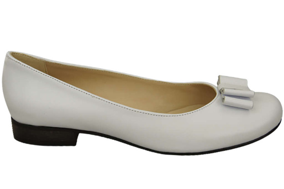 Damen Ballerinas, Naturleder, Weiß 702 ElitaBut