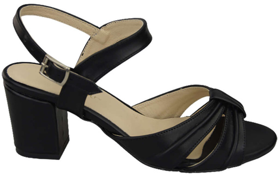 Damenschuhe Sandalen Schwarz Naturleder 168 ElitaBut