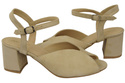 Damenschuhe Sandalen Beige, Naturleder, Wildleder 185 ElitaBut