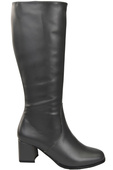 Bequeme Damen Graphit Niedrig Absatz Stiefel Naturleder 212 ElitaBut