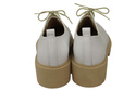 Schuhe Damen-Schnürschuhe, weißes Leder, Natur 180 ElitaBut