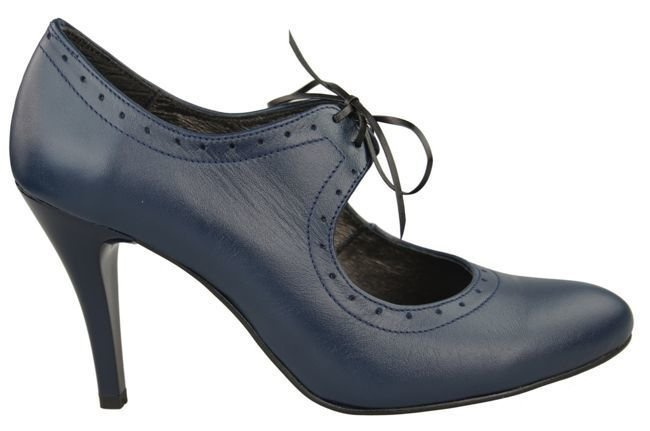 Damenschuhe Pumps Naturleder Marineblau 553 ElitaBut