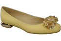 Damen Banane Pumps mit Kristallen flach Naturleder 216 ElitaBut