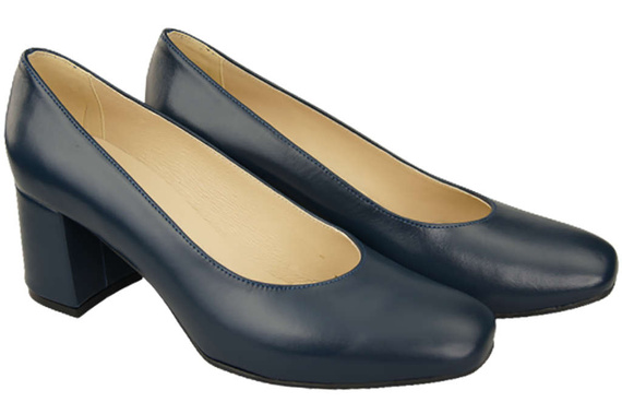 Damenschuhe Pumps Naturleder 171 Marineblau ElitaBut