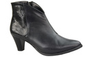 Damen-Stiefeletten, Naturleder, Schwarz 937 NZ ElitaBut