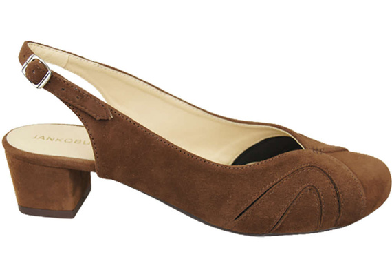 Damenschuhe Sandalen, Naturleder, Wildleder, Braun 842 von ElitaBut