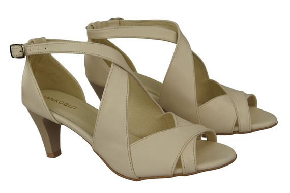 Damenschuhe Beige Sandalen Naturleder 130 ElitaBut