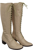 Schuhe Damenstiefel Schnürstiefel aus Naturleder Cappuccino Bright 595 ElitaBut