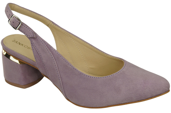 Damensandalen aus natürlichem Wildleder Lila Eleganz und Komfort 196 von ElitaBut