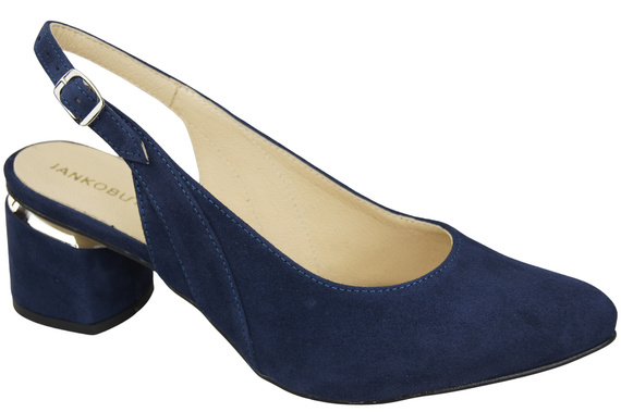Damensandalen aus natürlichem Wildleder, marineblaue Eleganz und Komfort 196 von ElitaBut