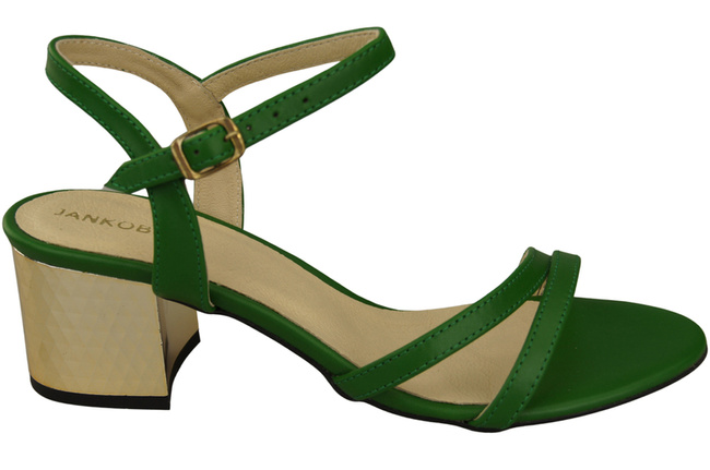 Damenschuhe Grünes Naturleder 197 Sandalen, die den Fuß sinnlich enthüllen ElitaBut