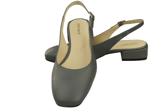 Damen Schuhe Sandalen Aschgrau Flacher Absatz Naturleder 206 ElitaBut