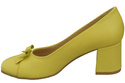 Damen Pumps mit Schleife Zitrone Naturleder und niedrigem Absatz 203 ElitaBut