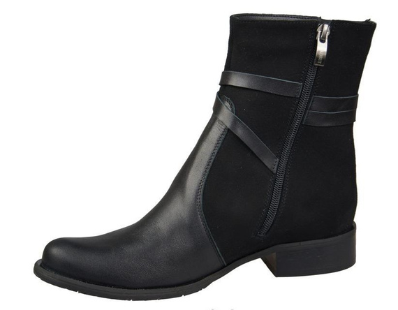 Damenschuhe Stiefel, Naturleder, Schwarz 885 ElitaBut