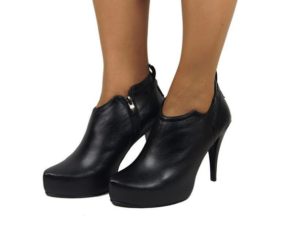 Damenschuhe Isolierte Stiefel, Naturleder, Schwarz 794 ElitaBut