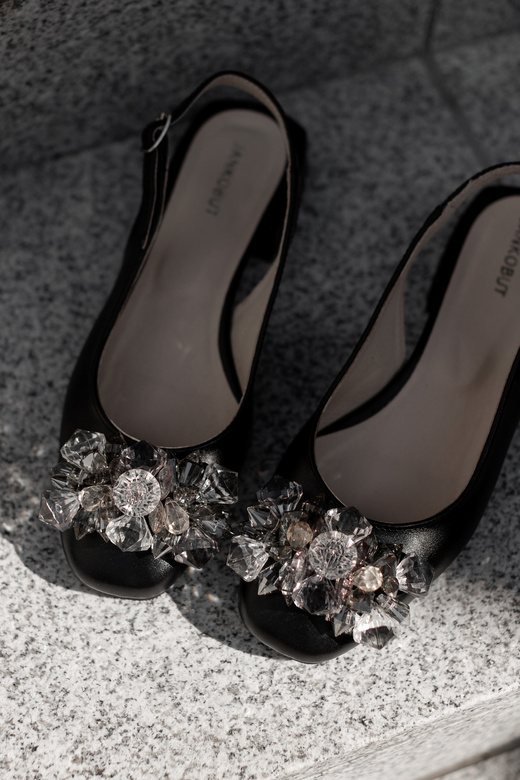 Damen Schuhe Schwarze Sandalen mit Kristallen Naturleder 215 ElitaBut