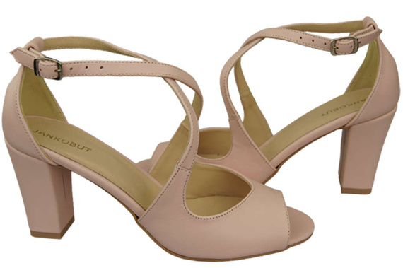 Damenschuhe Sandalen Rosa Puder Naturleder 186 ElitaBut