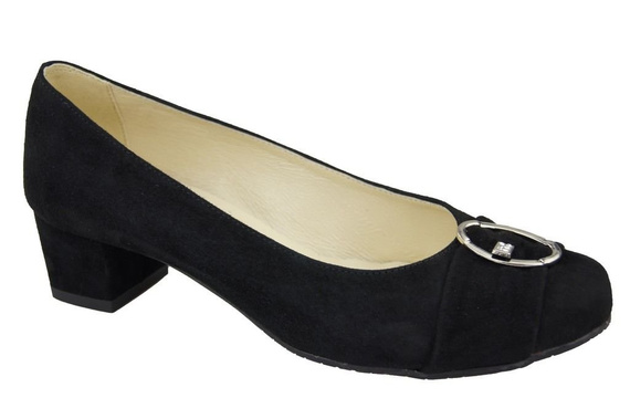 Damenschuhe Pumps Schwarz Naturleder Wildleder 135 ElitaBut