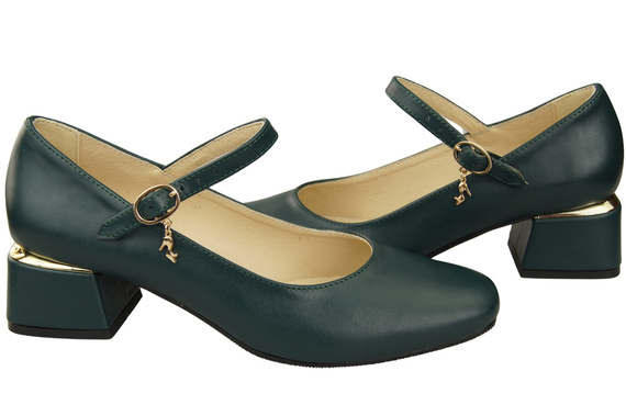 Damenschuhe Malachit Riemchenpumps Naturleder 202 ElitaBut