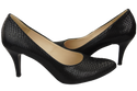 Damenschuhe Pumps Schwarz Schlangenmotiv, Naturleder 150 ElitaBut