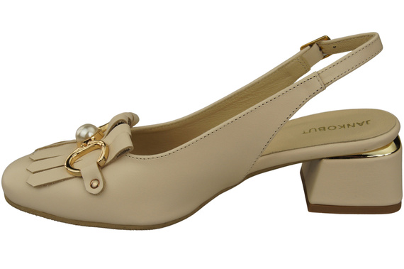 Damenschuhe Beige Sandalen mit Fransen verziert Naturleder 208 ElitaBut