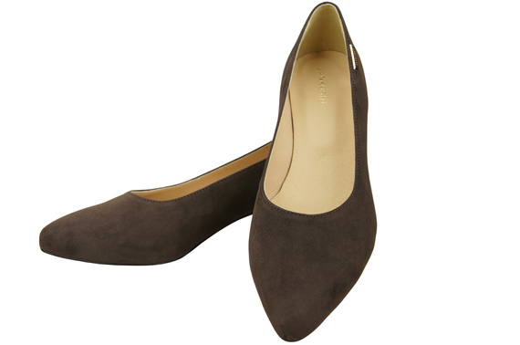 Bequeme Damen-Schuhe Schokolade aus echtem Veloursleder 220 Z ElitaBut