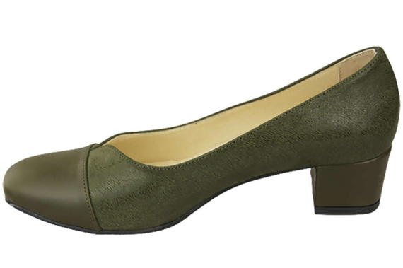 Damenschuhe Pumps Naturleder 164 Olive ElitaBut