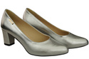 Klassische Glatt Damen Silber Naturleder Schuhe 213 ElitaBut