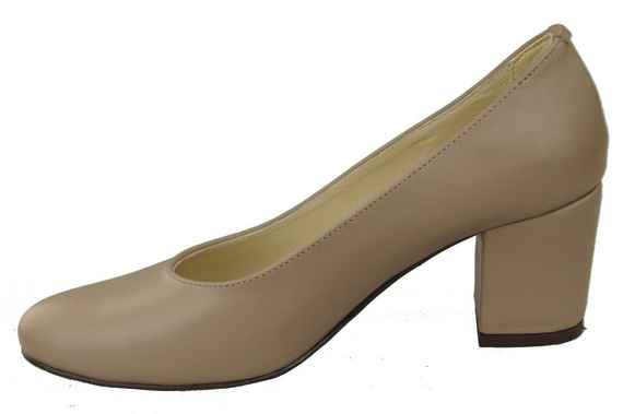 Damenschuhe Cappuccino-Pumps Naturnarbenleder 125 ElitaBut