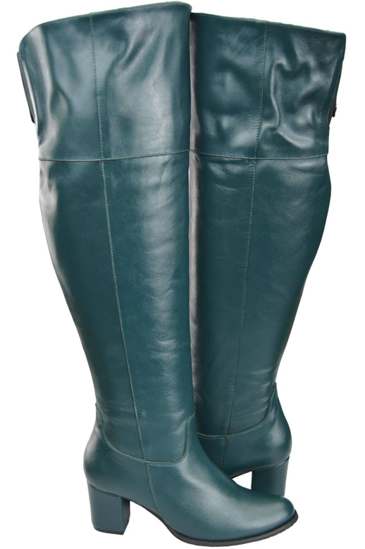 Footwear Kniehohe Overknee-Stiefel für Damen, Naturleder 190, Malachit ElitaBut