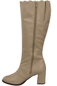Schuhe Damenstiefel Klassisches Naturleder Cappuccino Bright 176 ElitaBut