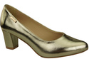 Klassische Glatt Damen Gold Naturleder Schuhe 213 ElitaBut